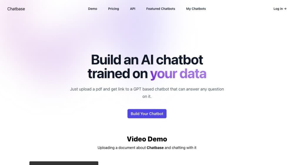 Vista previa de la interfaz de Chatbase