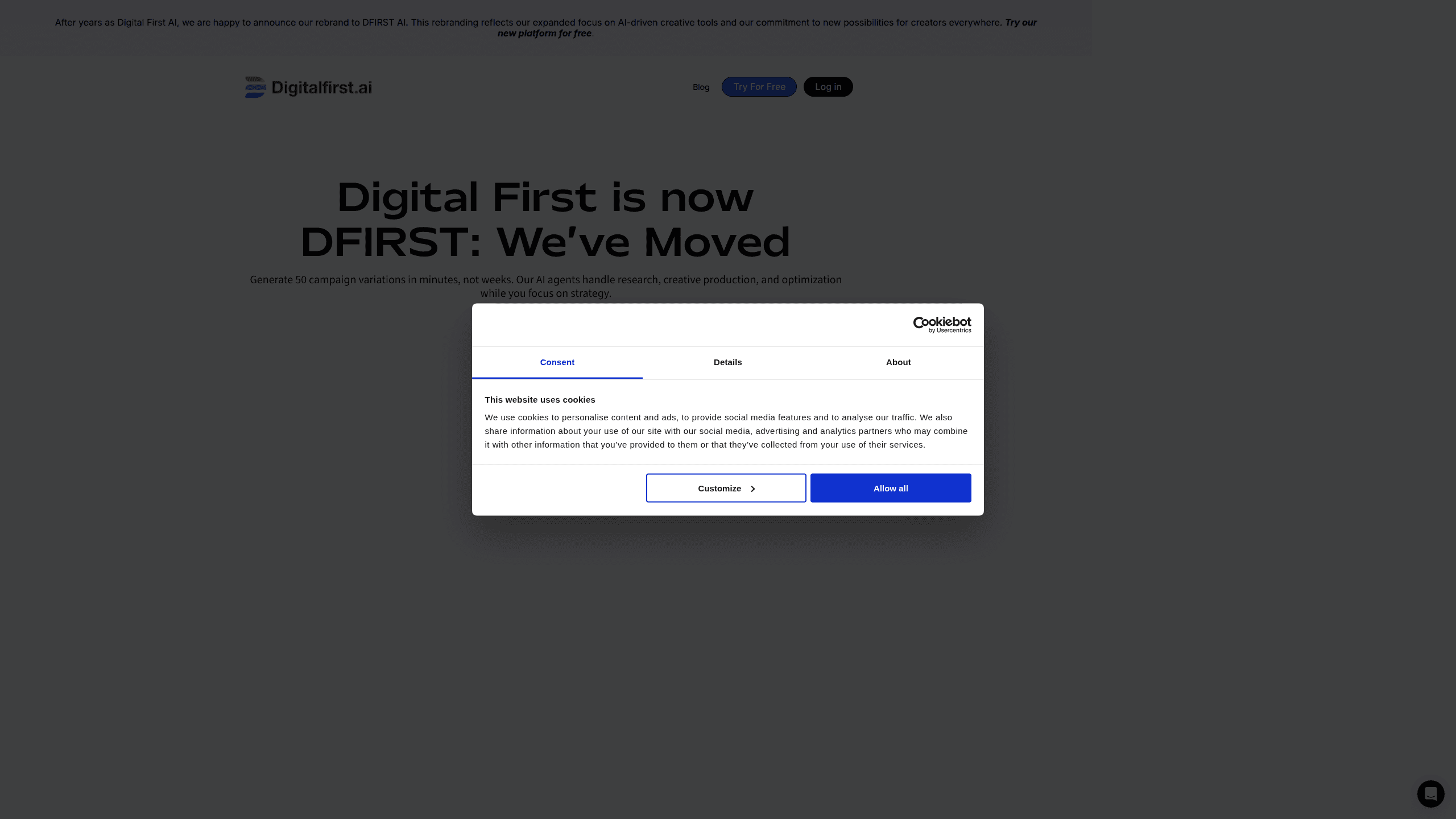 Interface preview of Digital First AI