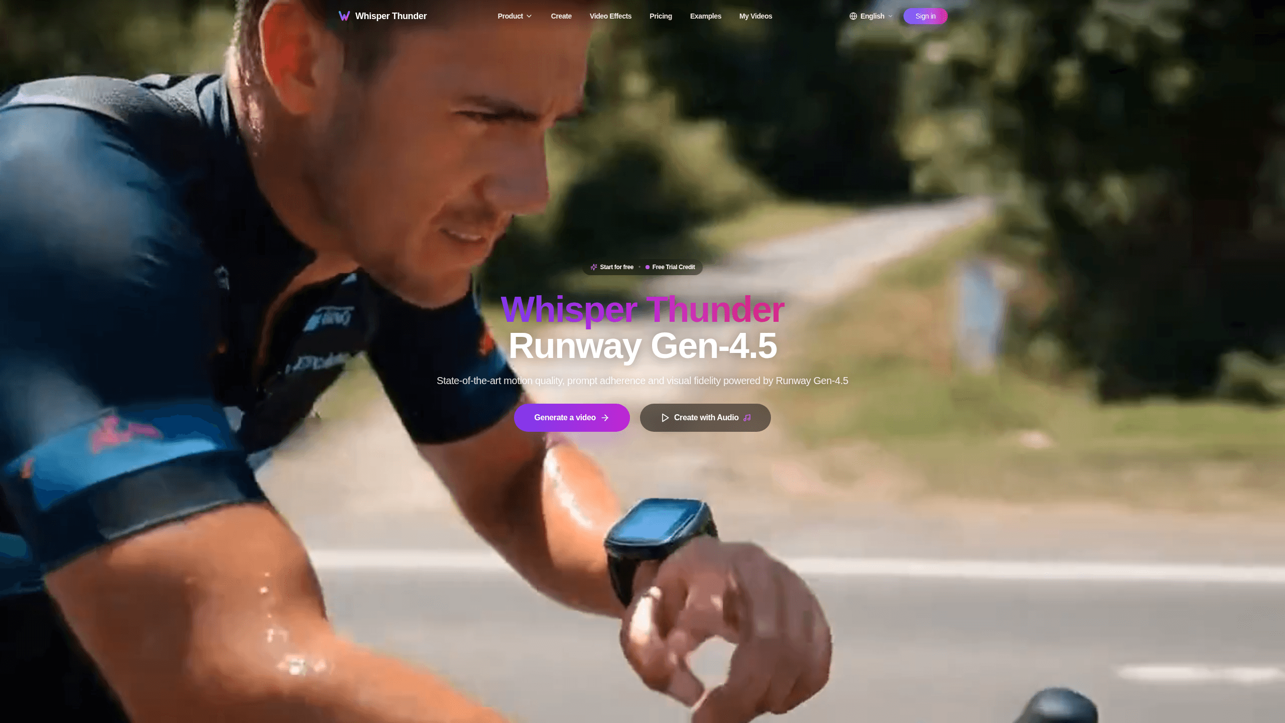 Interface preview of Whisper Thunder