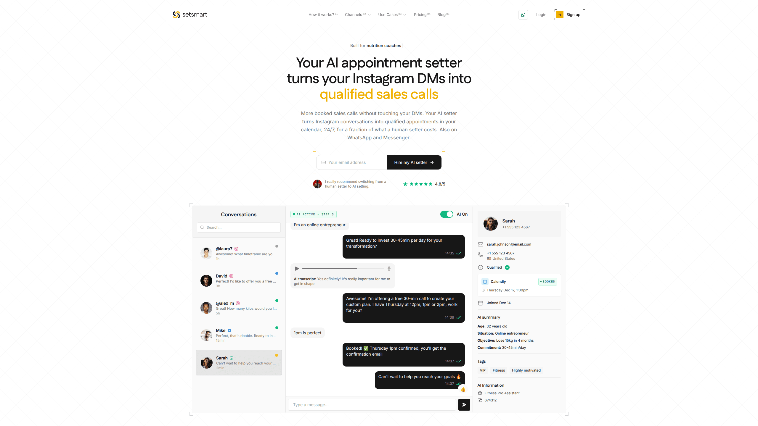 Interface preview of Setsmart
