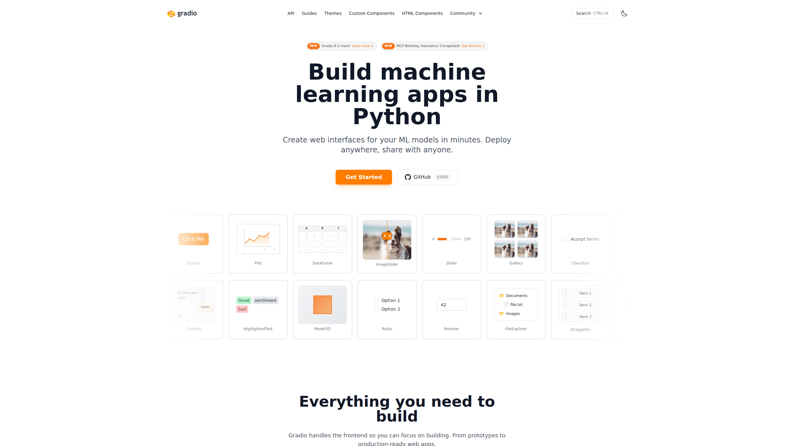 Interface preview of Gradio Workflow