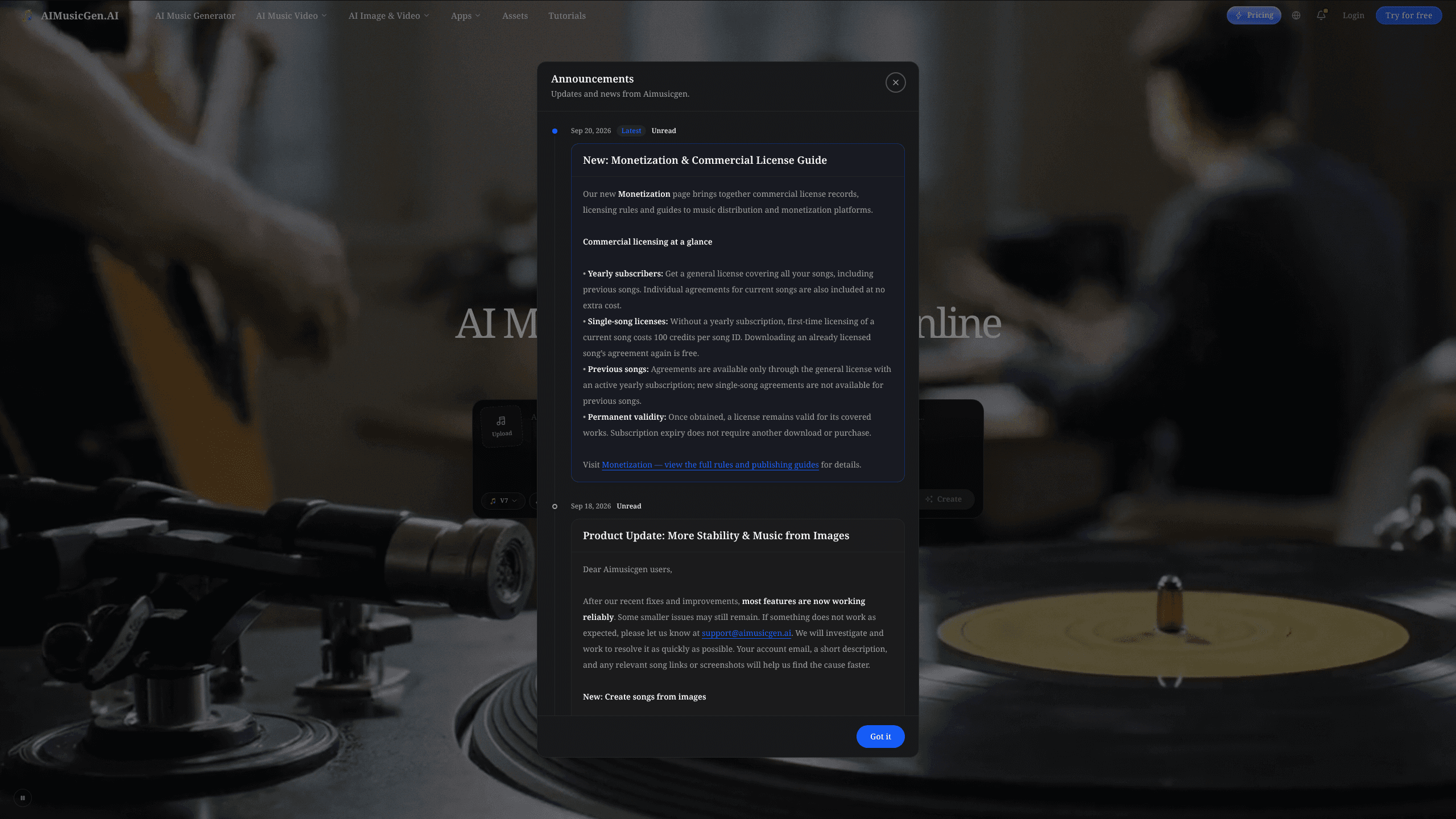 Vorschau der Oberfläche von Aimusicgen