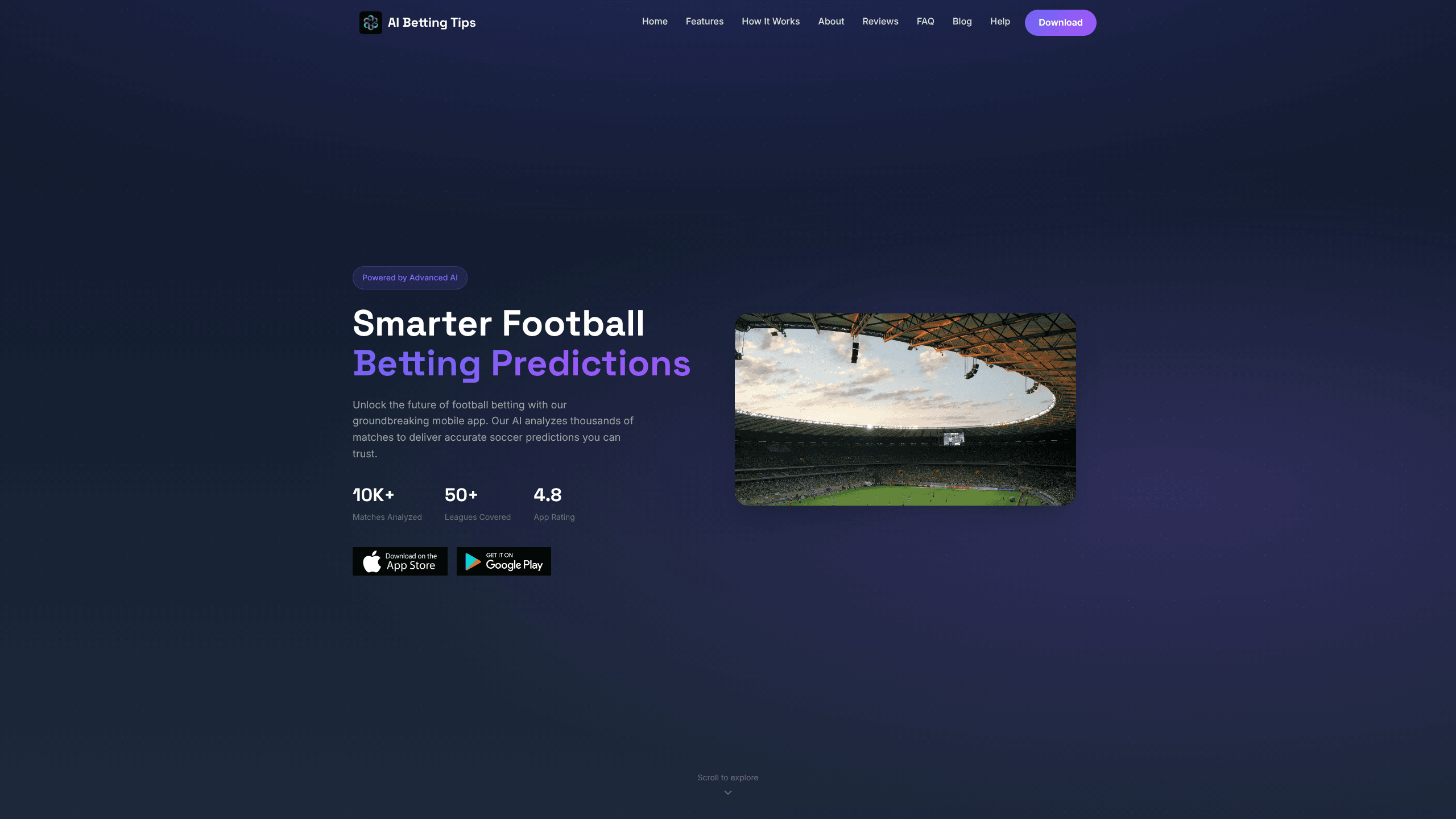 AI Betting Tips 的介面預覽
