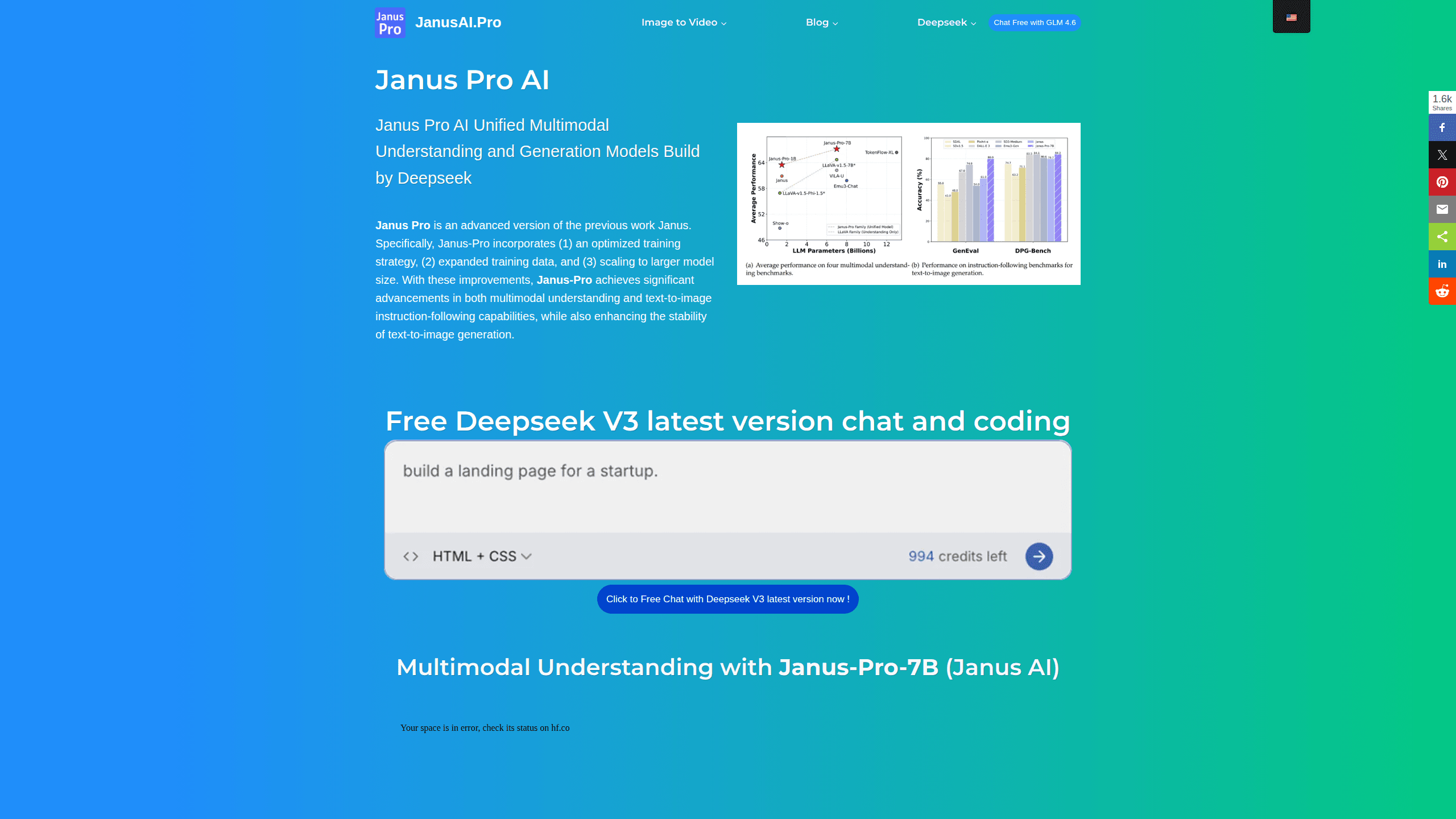 Interface preview of Janus Pro