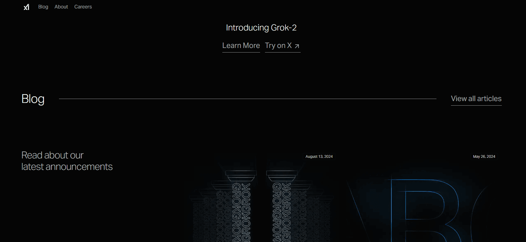 Interface preview of Grok AI
