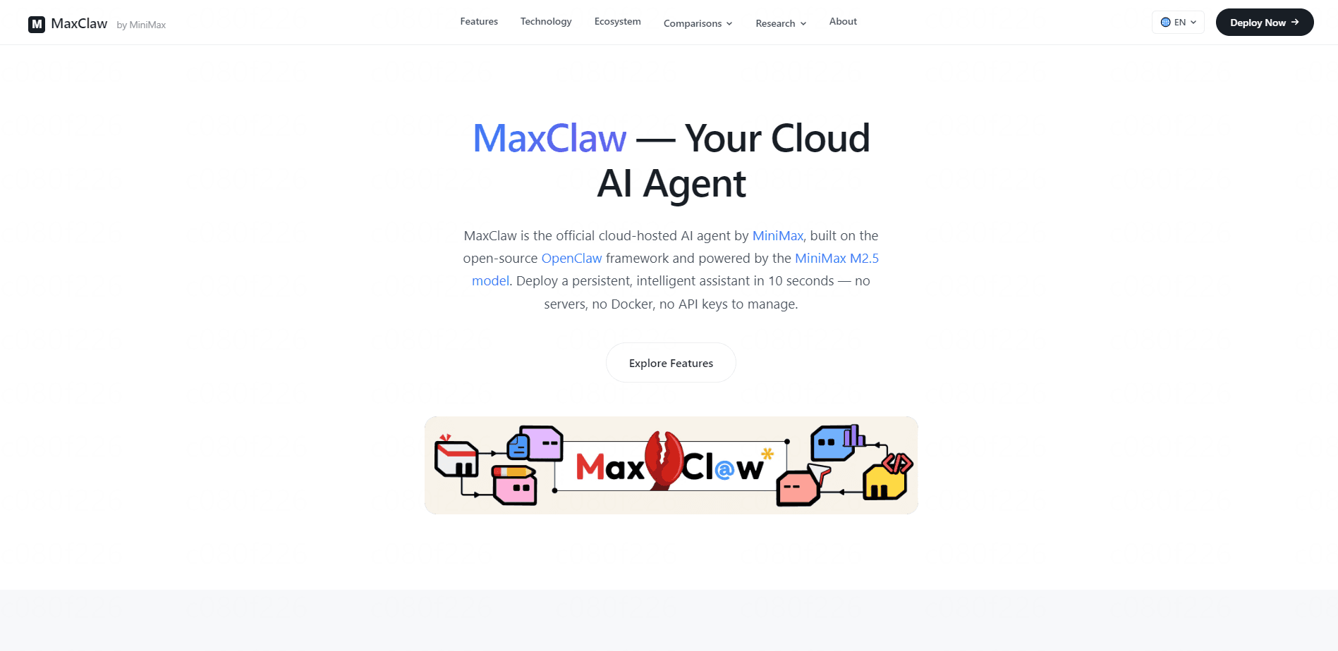 Vista previa de la interfaz de MaxClaw