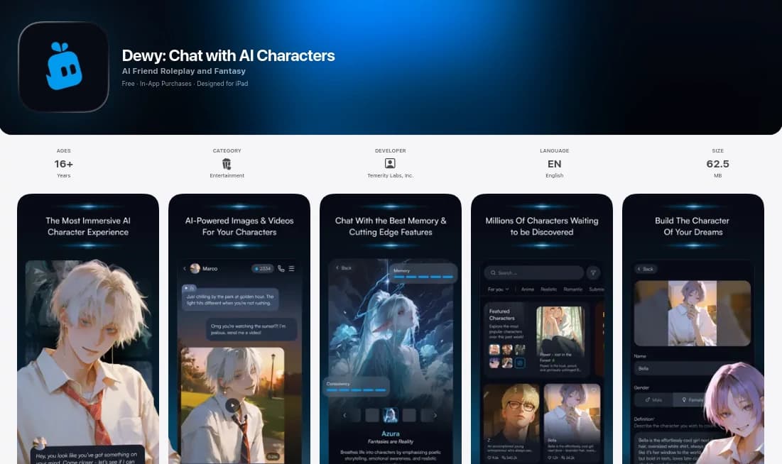 Interface preview of Dewy Chat