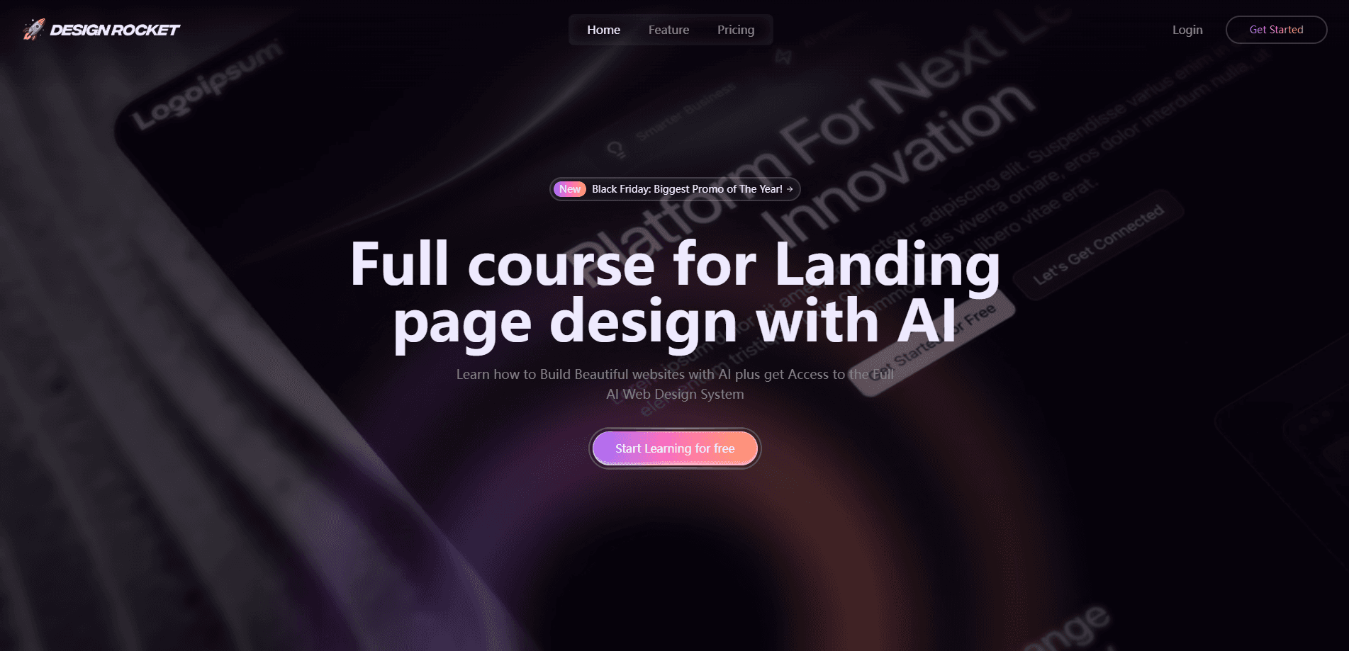 Interface preview of Design Rocket