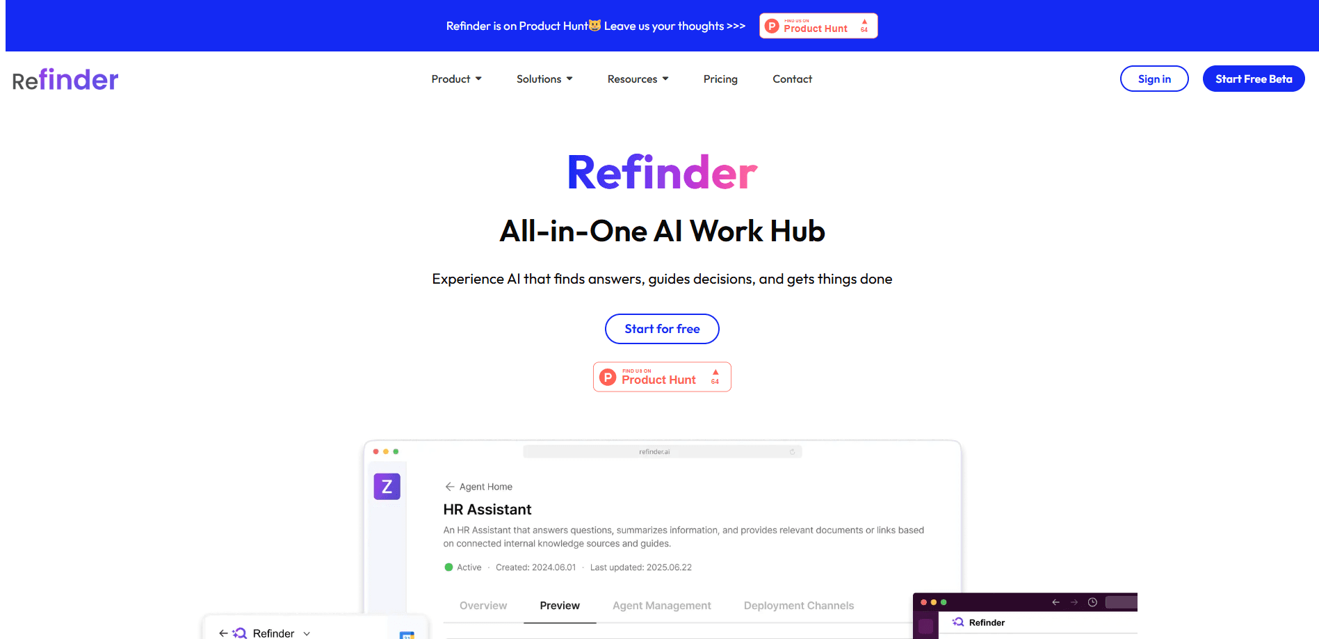 Refinder AI 미리보기