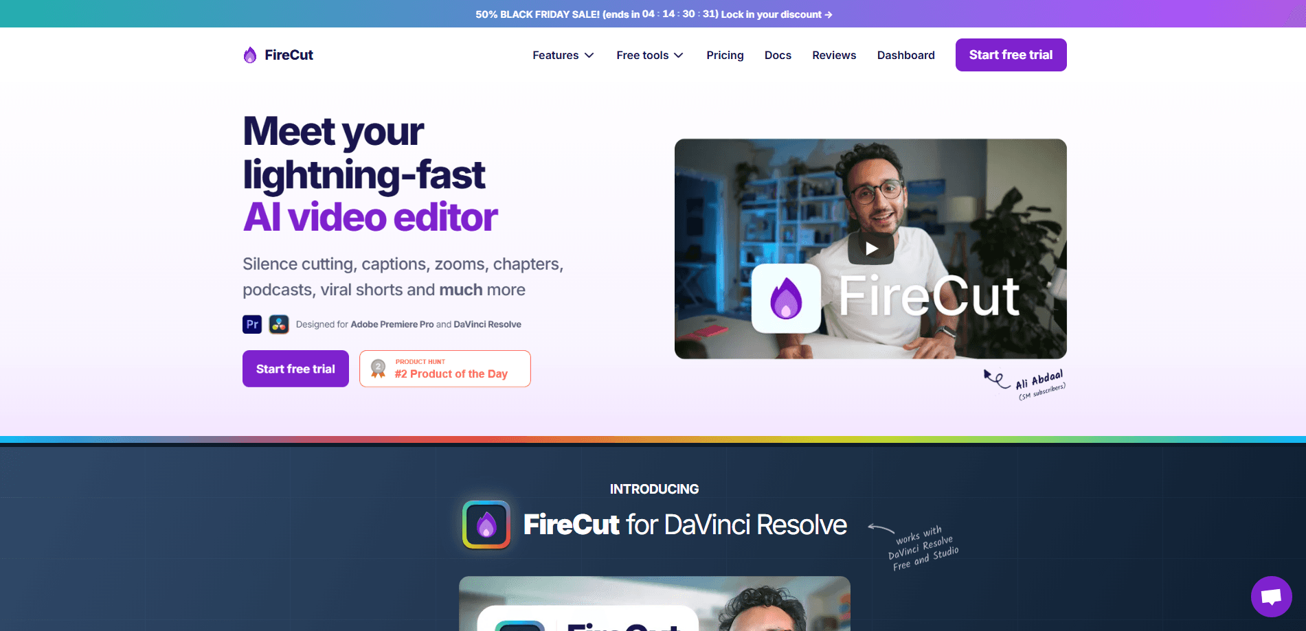 Interface preview of FireCut AI