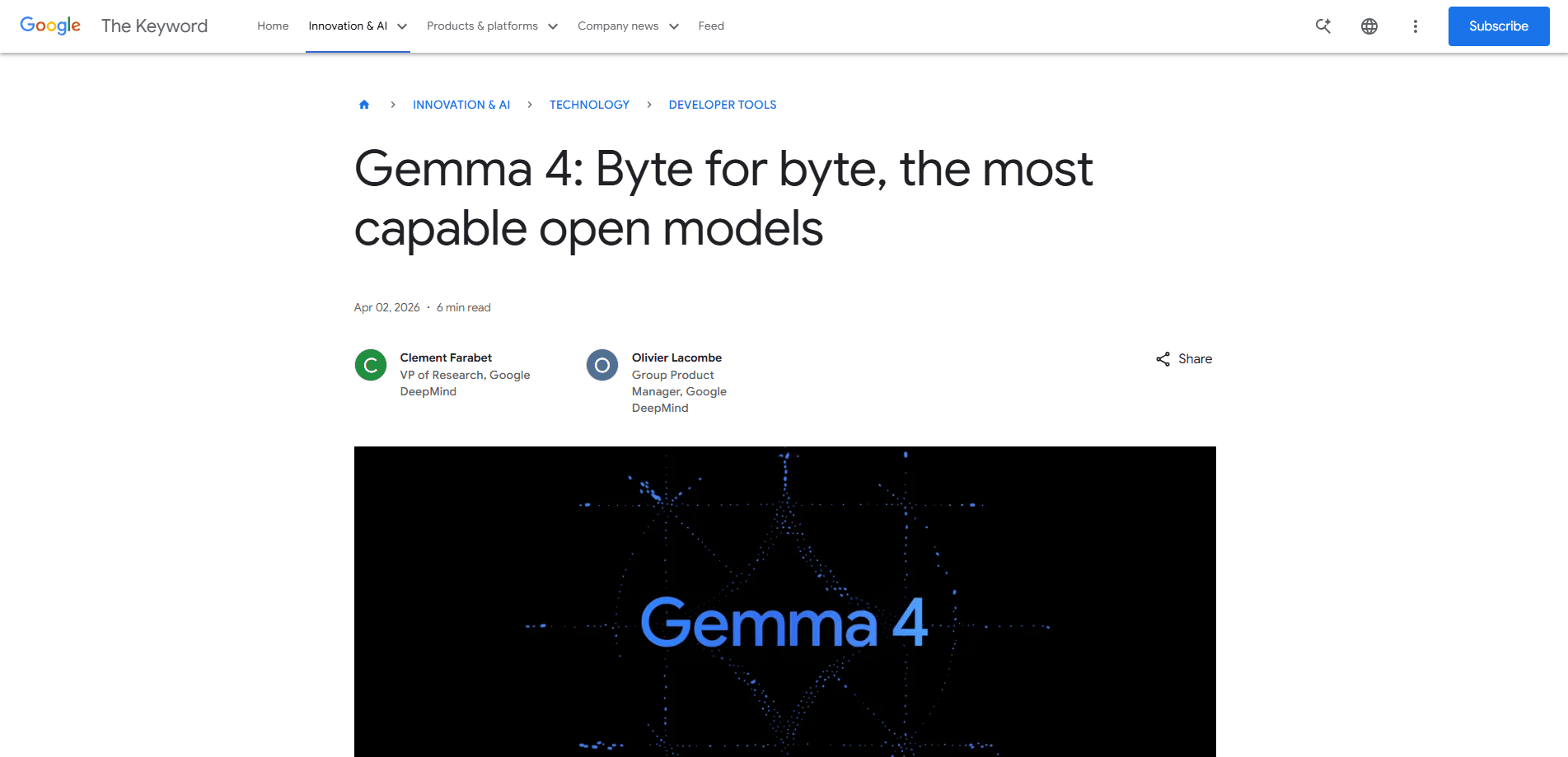 Google Gemma 4 미리보기