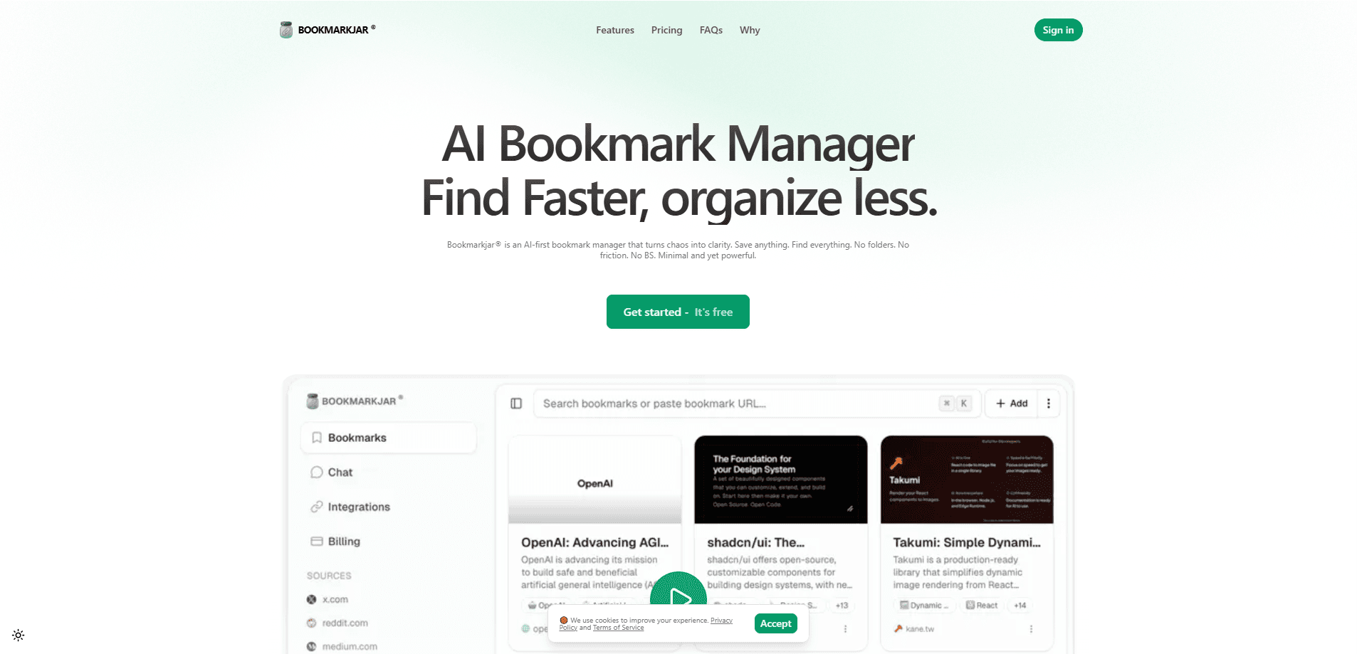 Vorschau der Oberfläche von Bookmarkjar ®