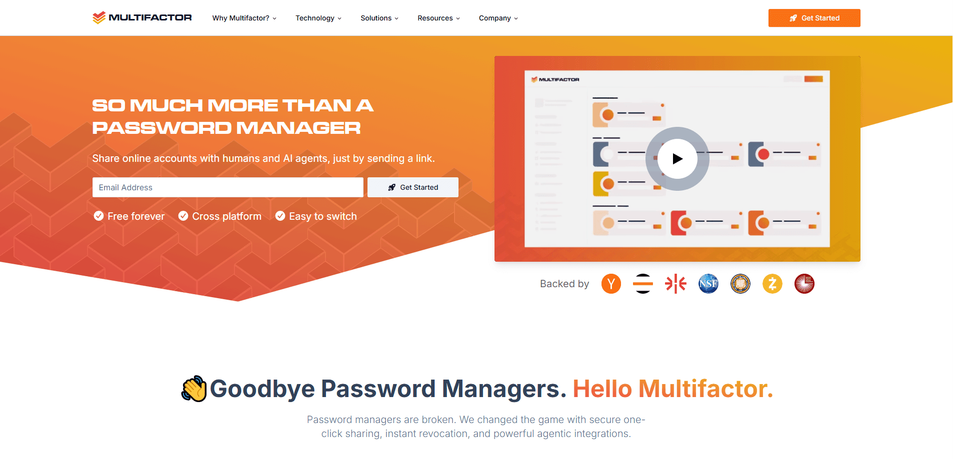 Multifactor - Account Manager 미리보기