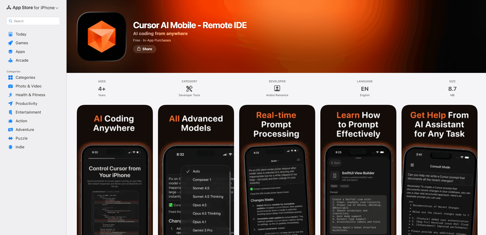 Cursor AI Mobile: Remote IDE 미리보기