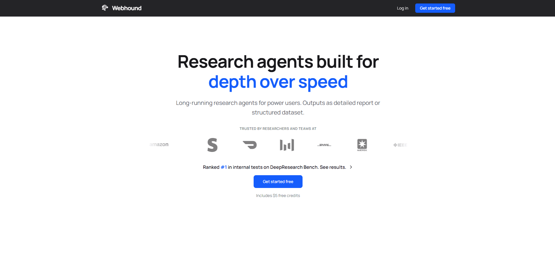 Interface preview of Webhound