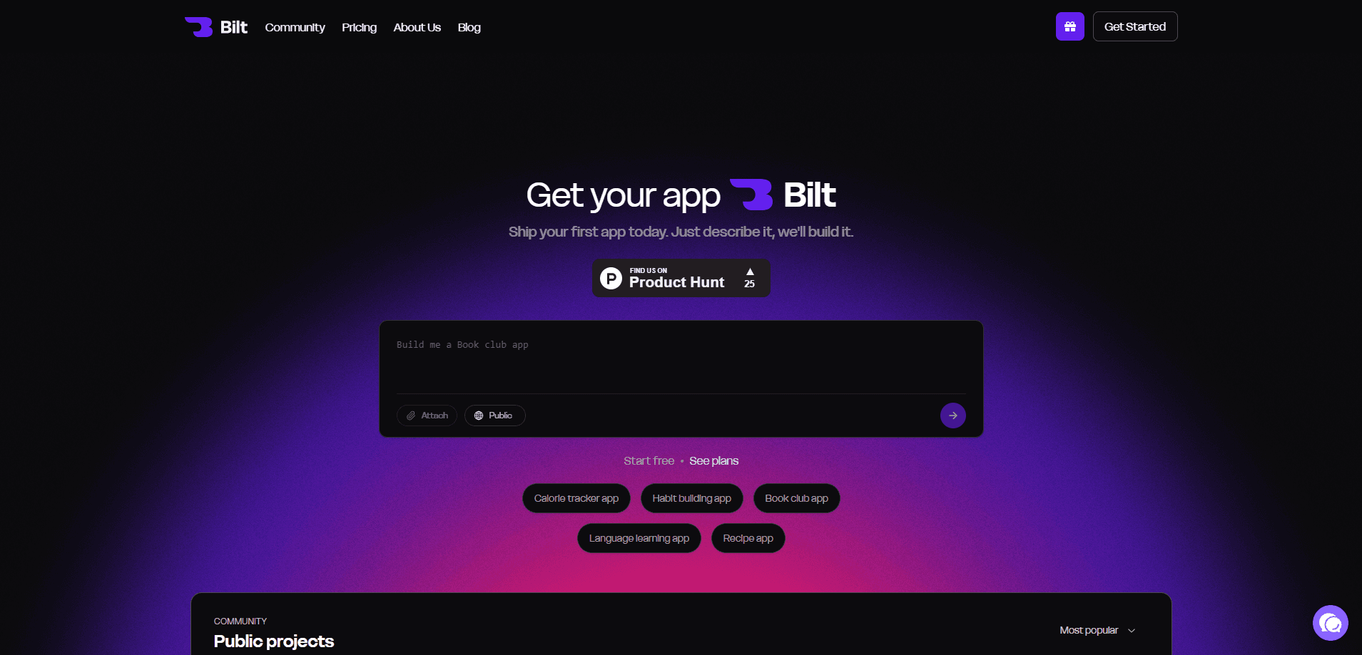 Bilt.me 미리보기