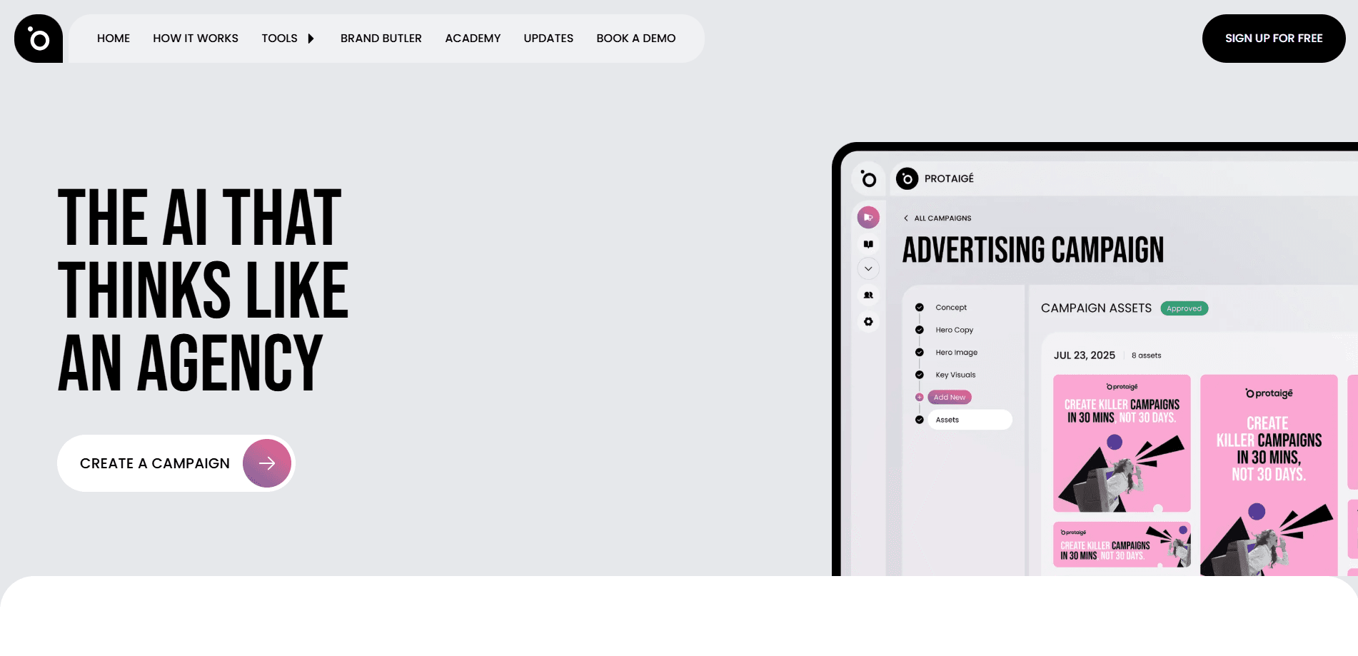 Interface preview of Protaigé