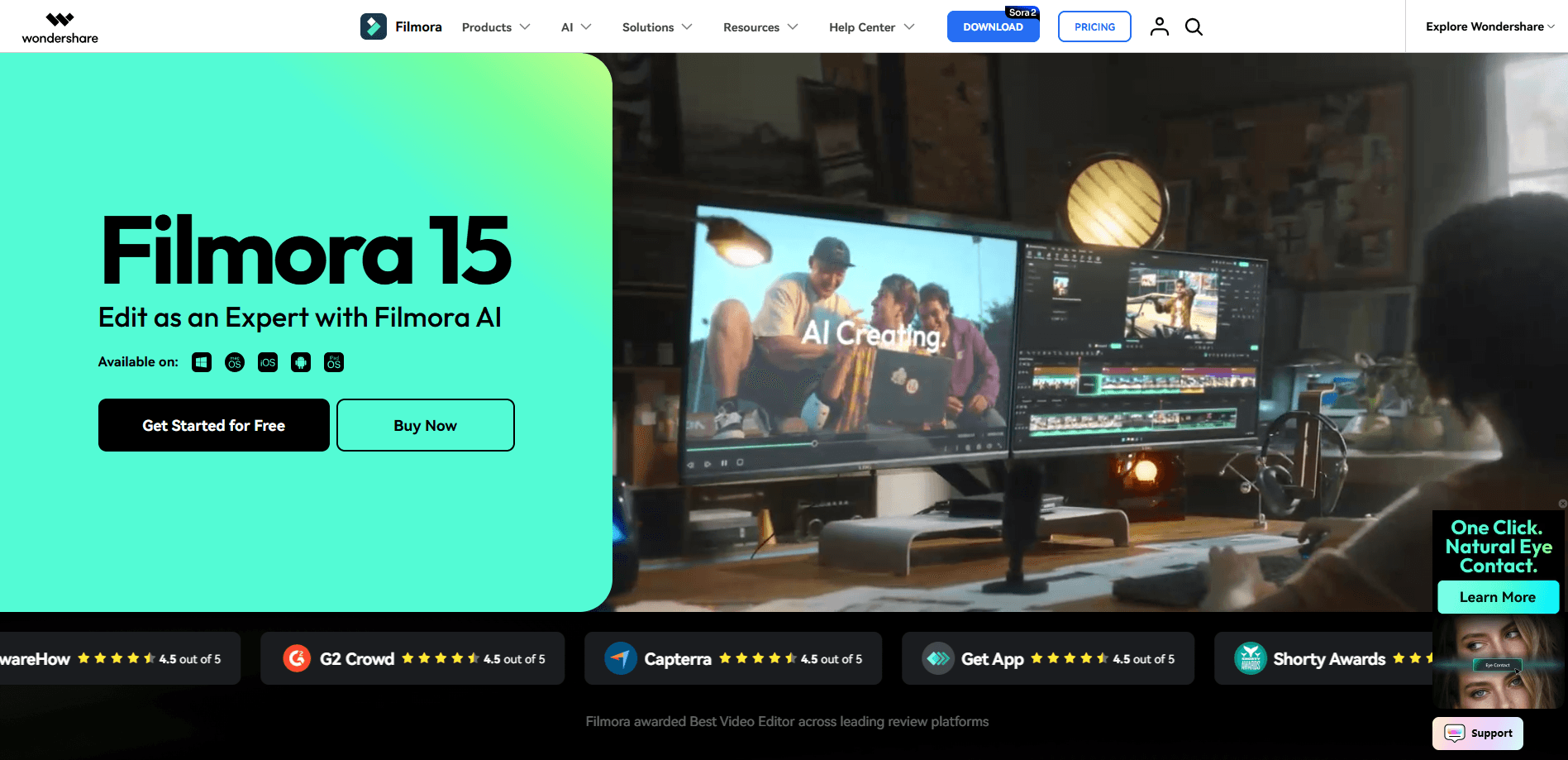 Interface preview of Filmora: AI Video Editor&Maker