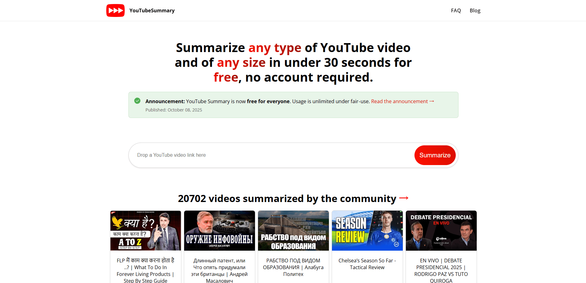 Youtube Summary 미리보기
