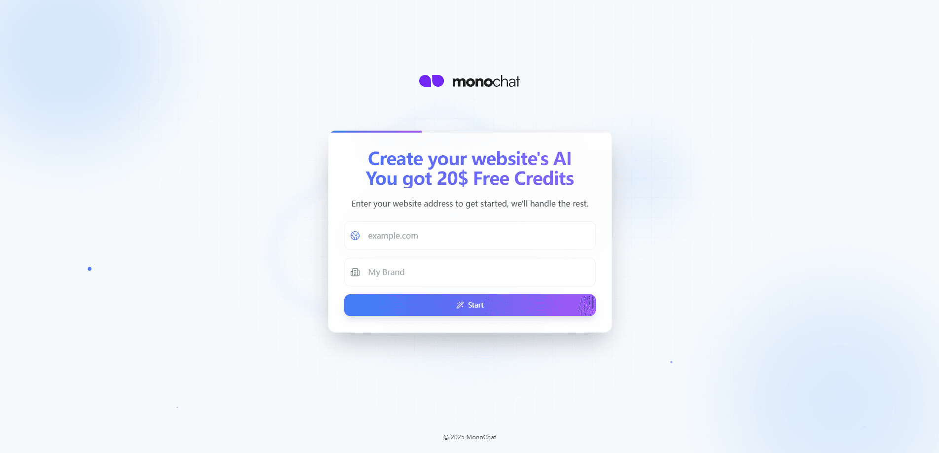 Interface preview of MonoChat