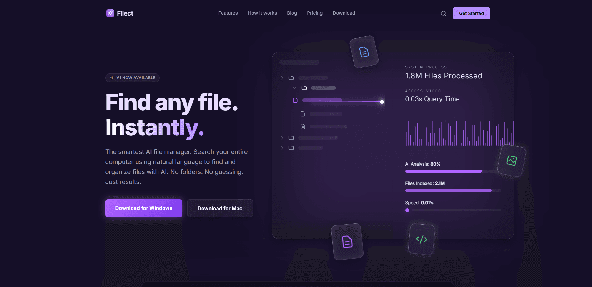 Interface preview of Filect