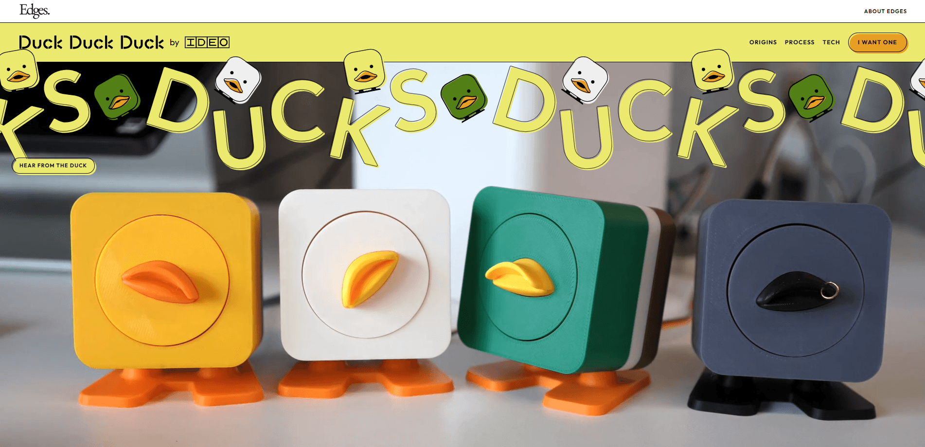 Aperçu de l'interface de Duck, Duck, Duck! by IDEO
