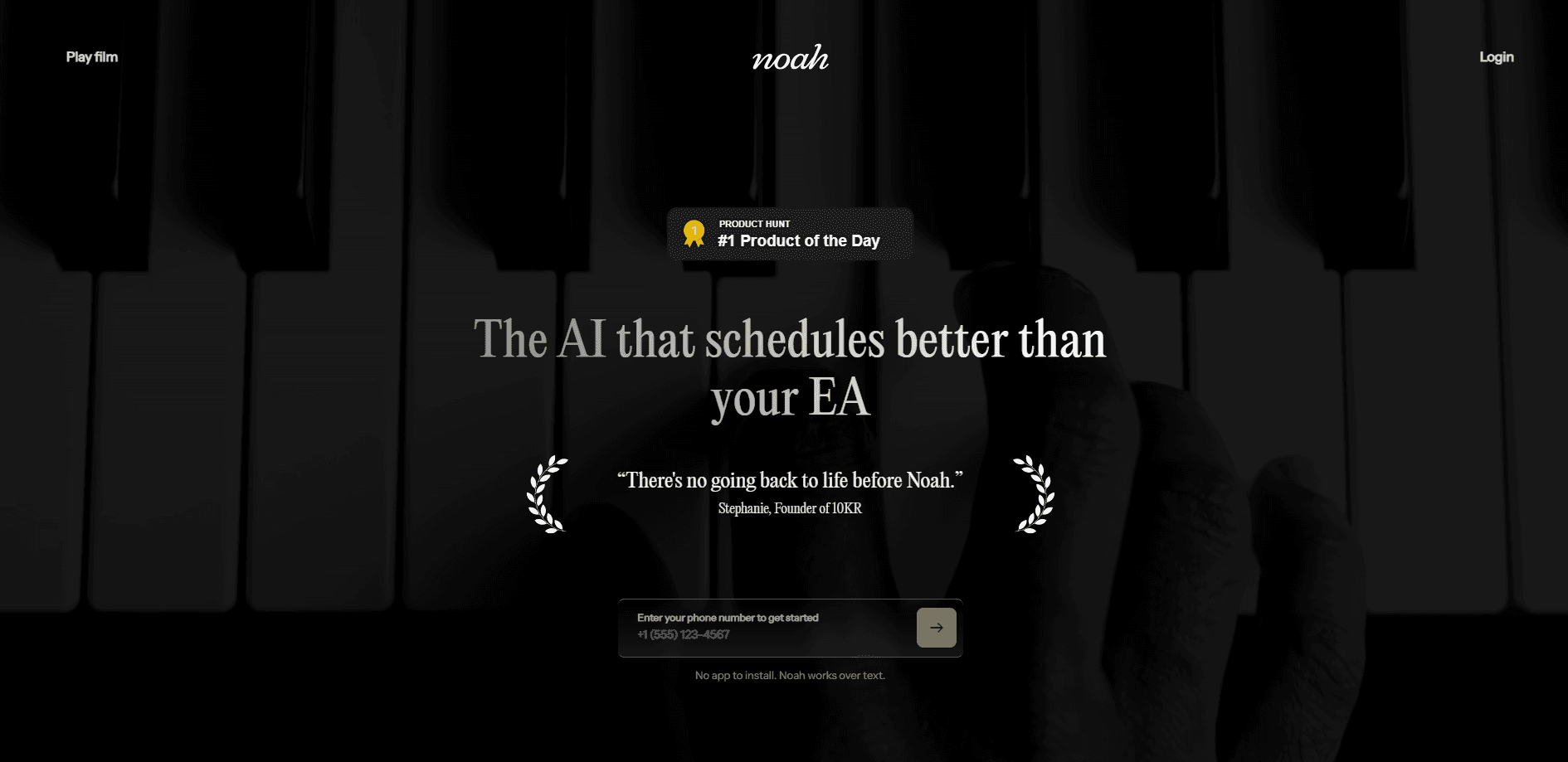 Interface preview of Hey Noah