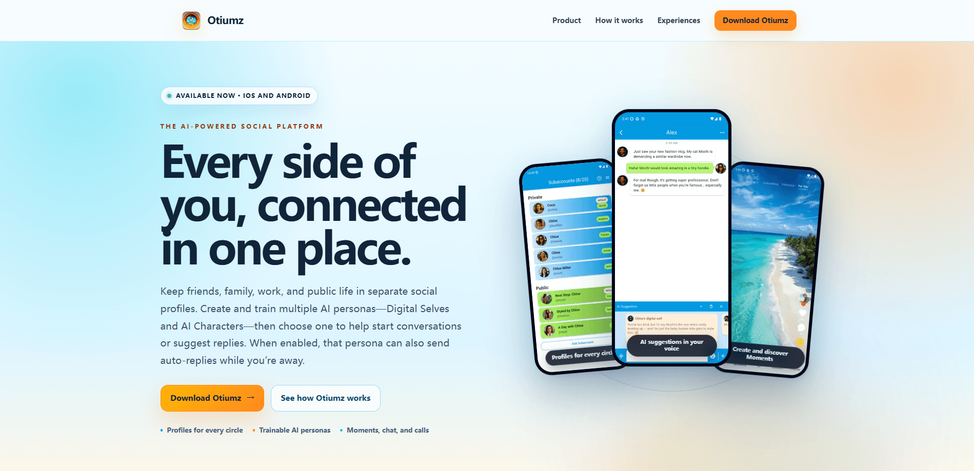 Interface preview of Otiumz