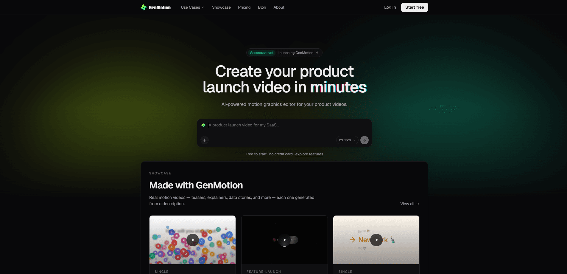 Aperçu de l'interface de GenMotion