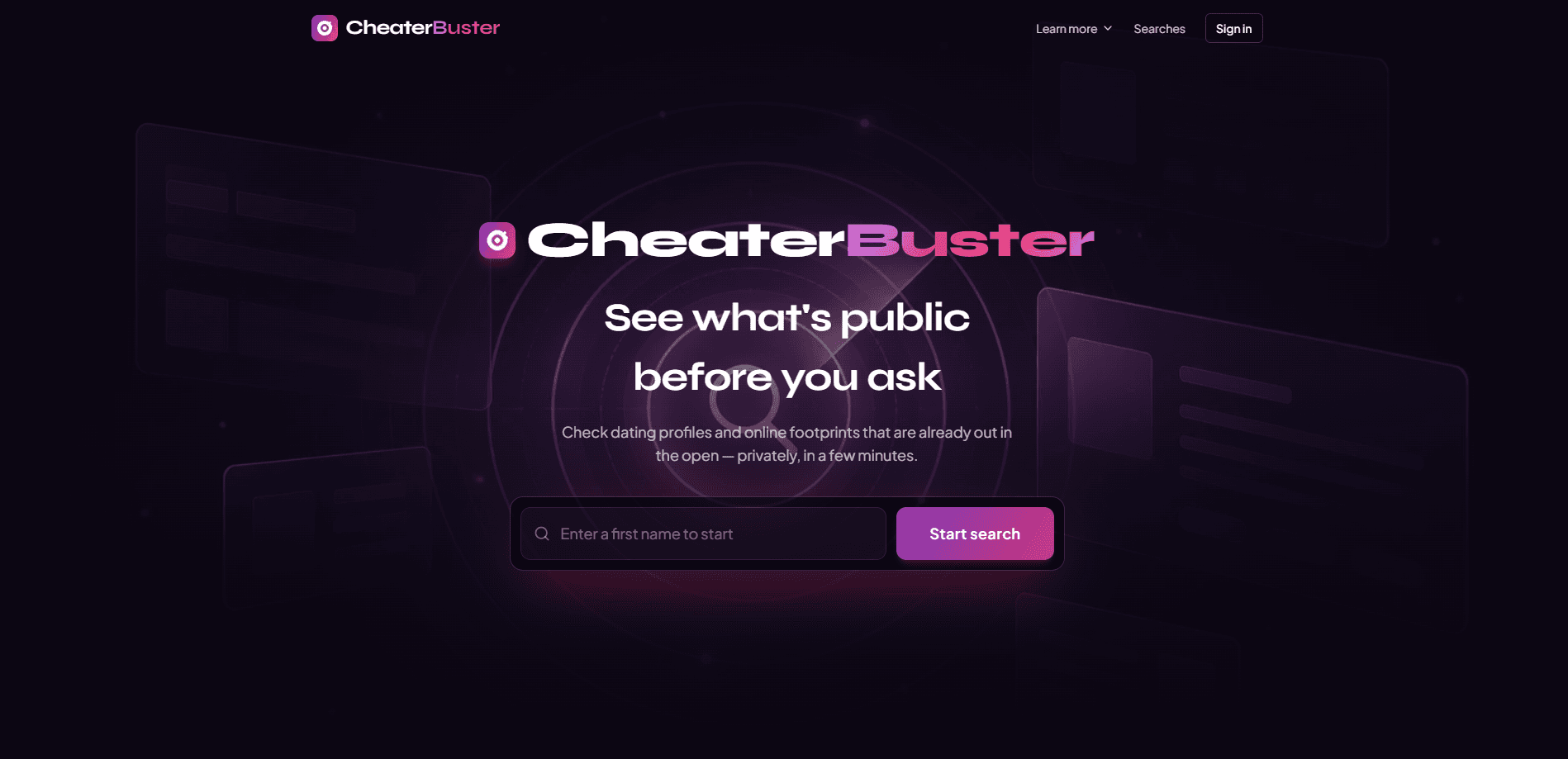 Interface preview of CheaterBuster