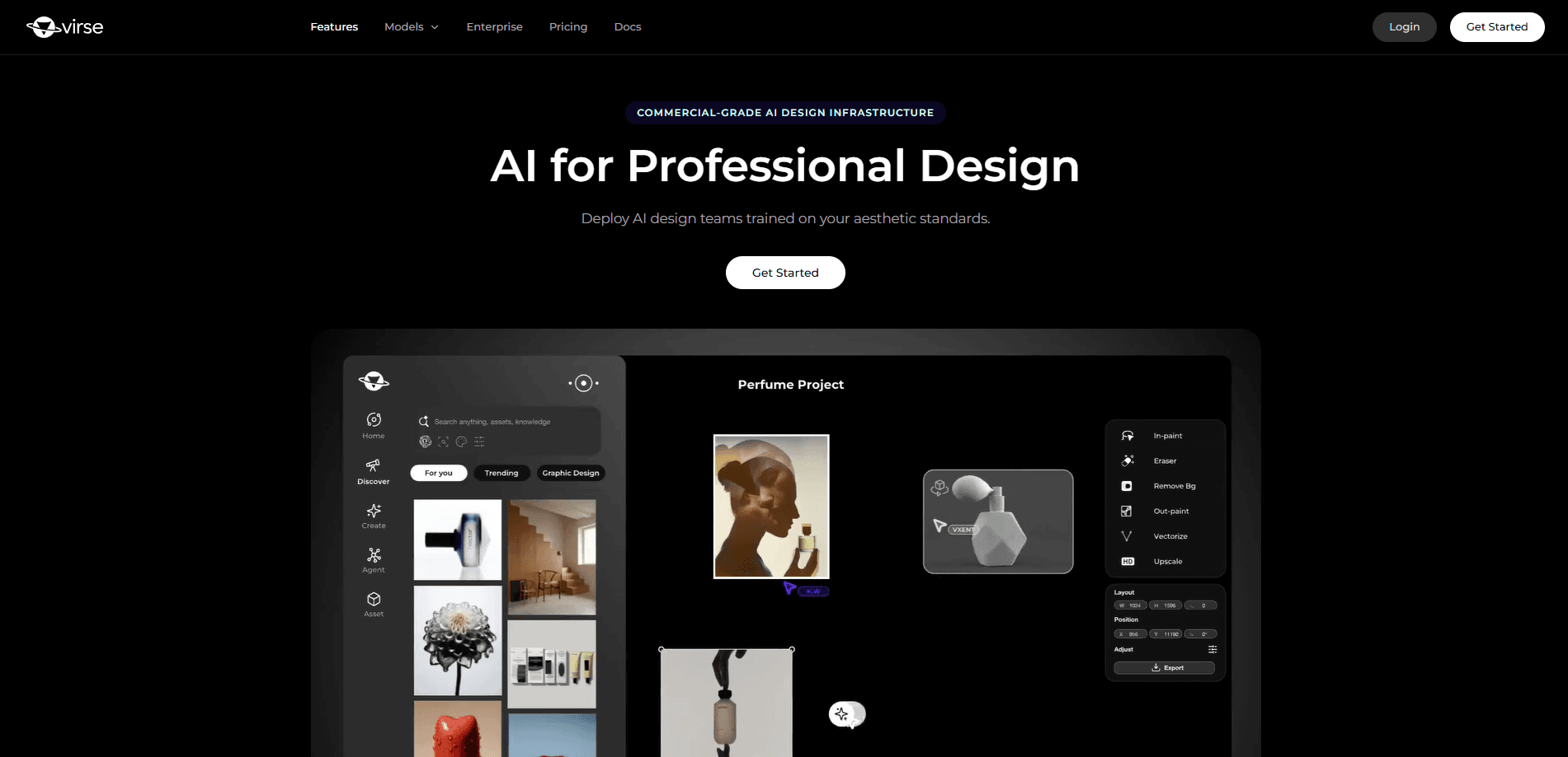 Interface preview of Virse