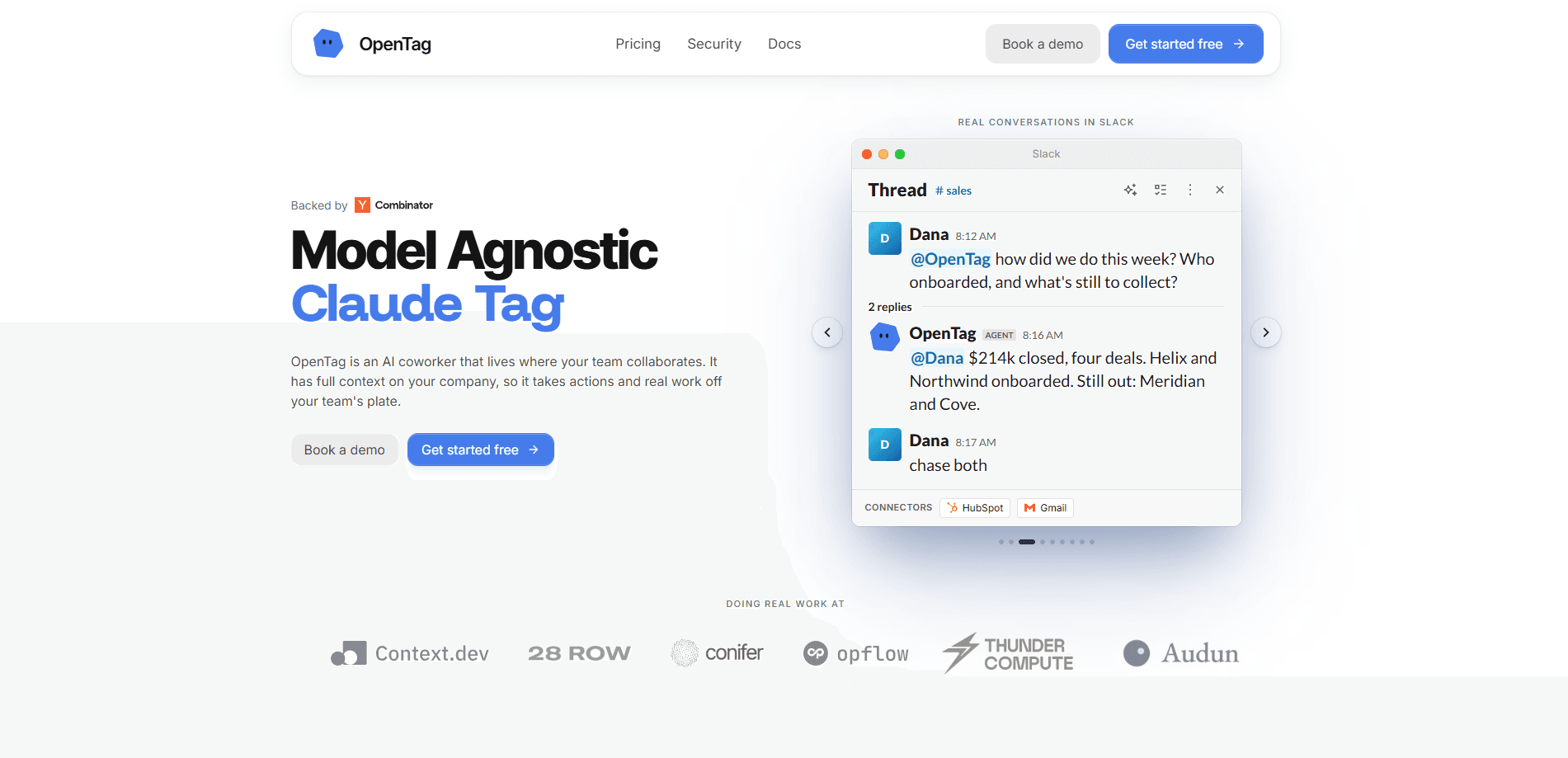 Interface preview of OpenTag