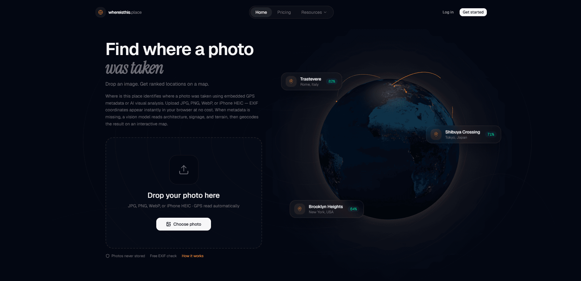 Interface preview of Where Is This Place