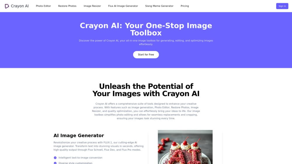 Vista previa de la interfaz de Crayon AI