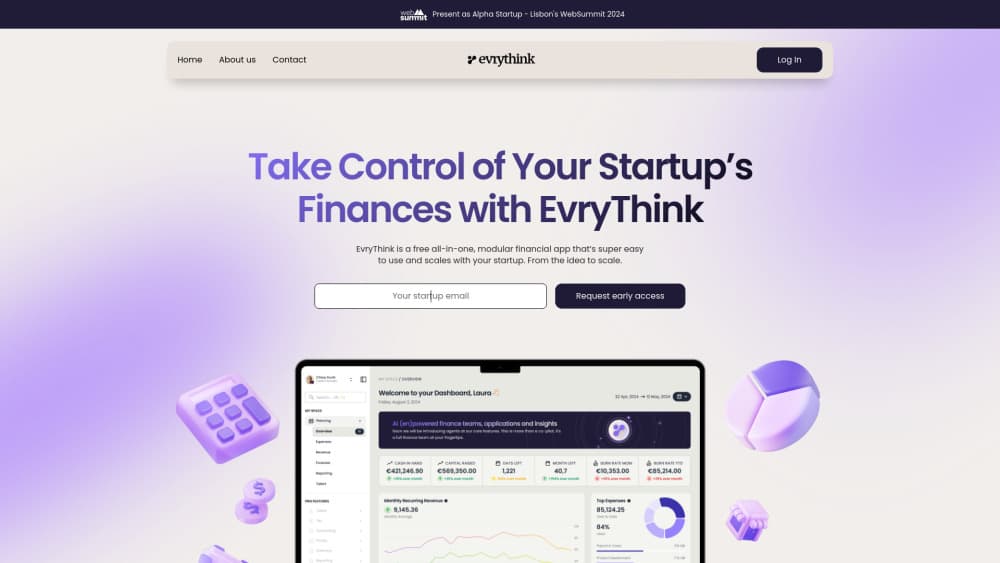 Vista previa de la interfaz de EvryThink