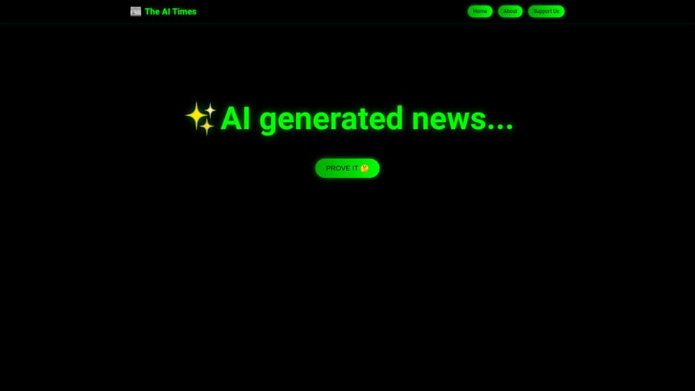 The AI Times 的介面預覽