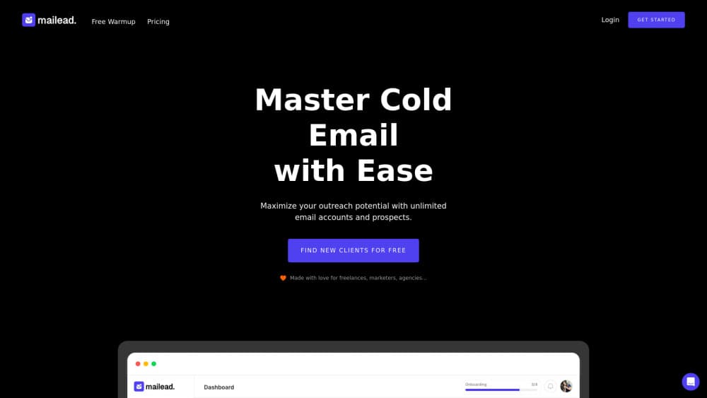Mailead.io 的介面預覽