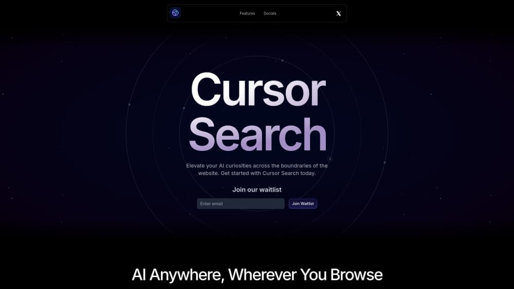Cursor Search 的介面預覽
