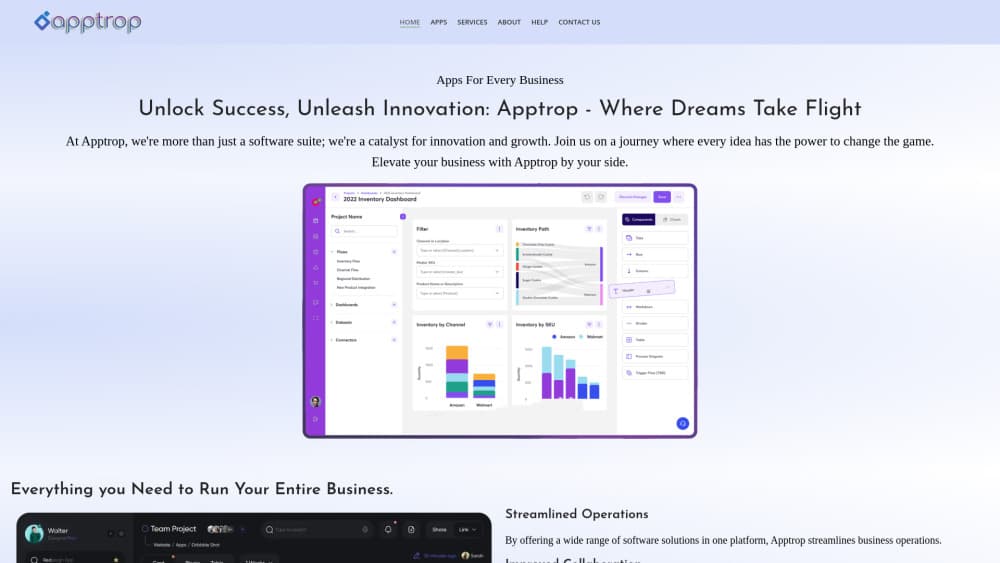 Interface preview of Apptrop Tulay - Poster Maker; TezPOS - Fast POS Billing App