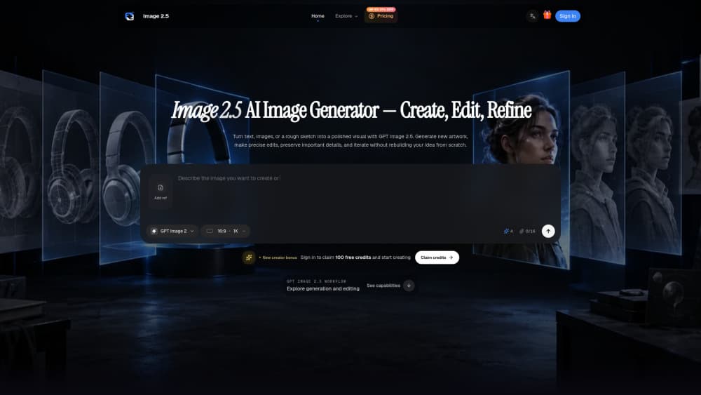 Interface preview of Image 2.5
