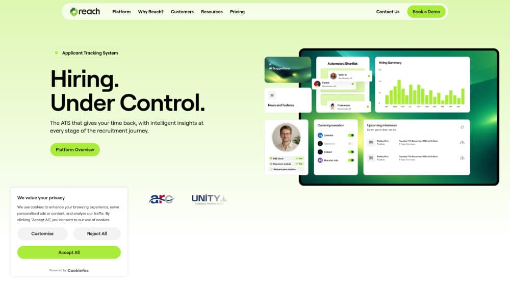 Interface preview of Reach ATS