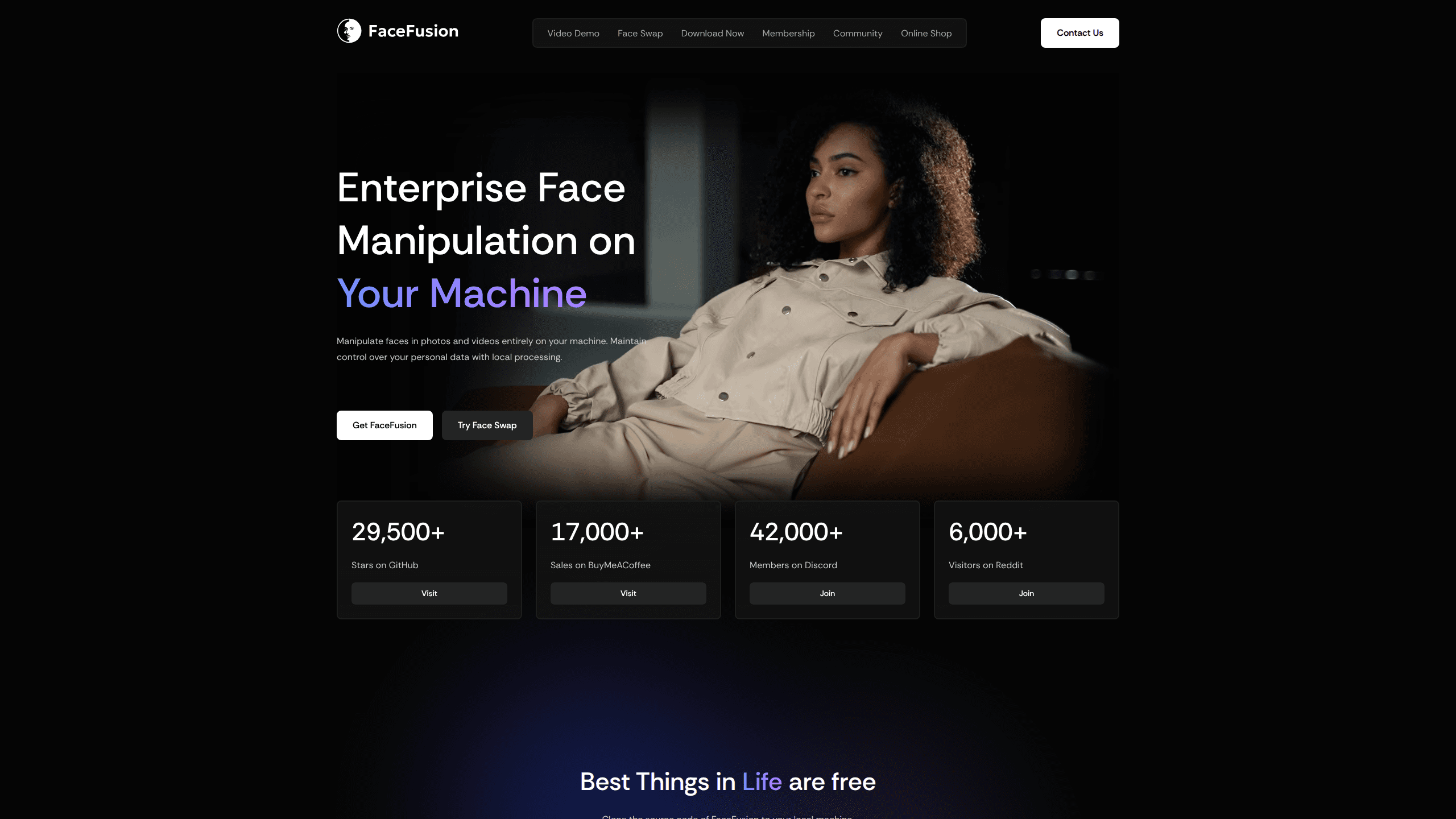 Interface preview of Facefusion