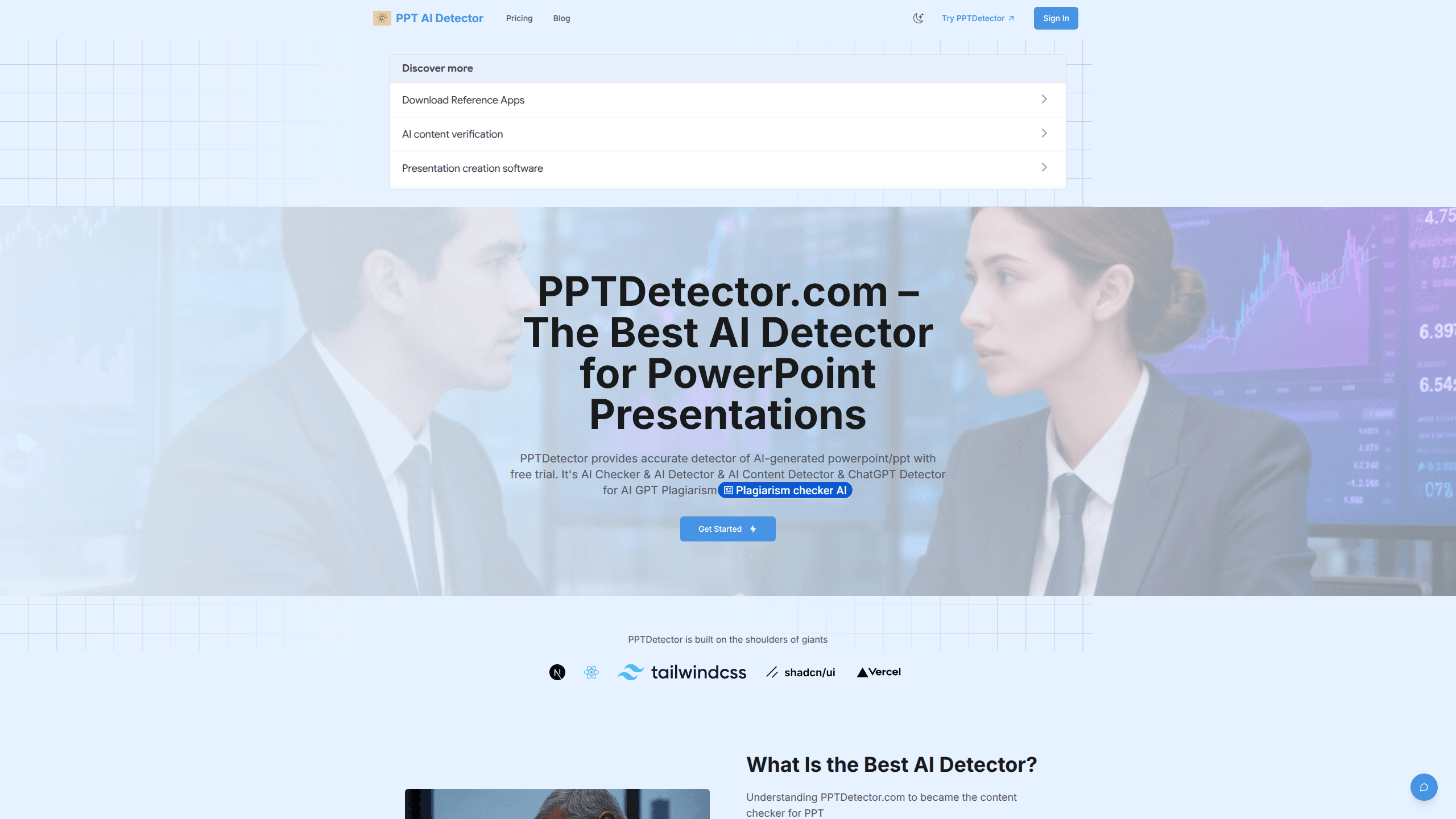 Vorschau der Oberfläche von AI Detector For Ppt