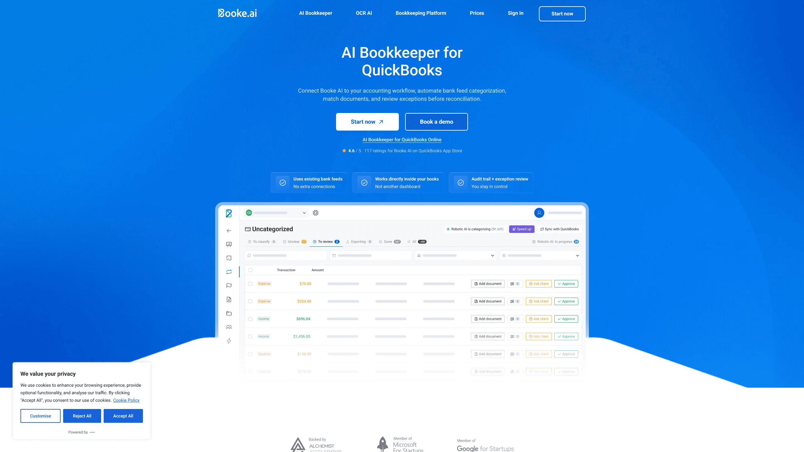 Booke AI の画面プレビュー