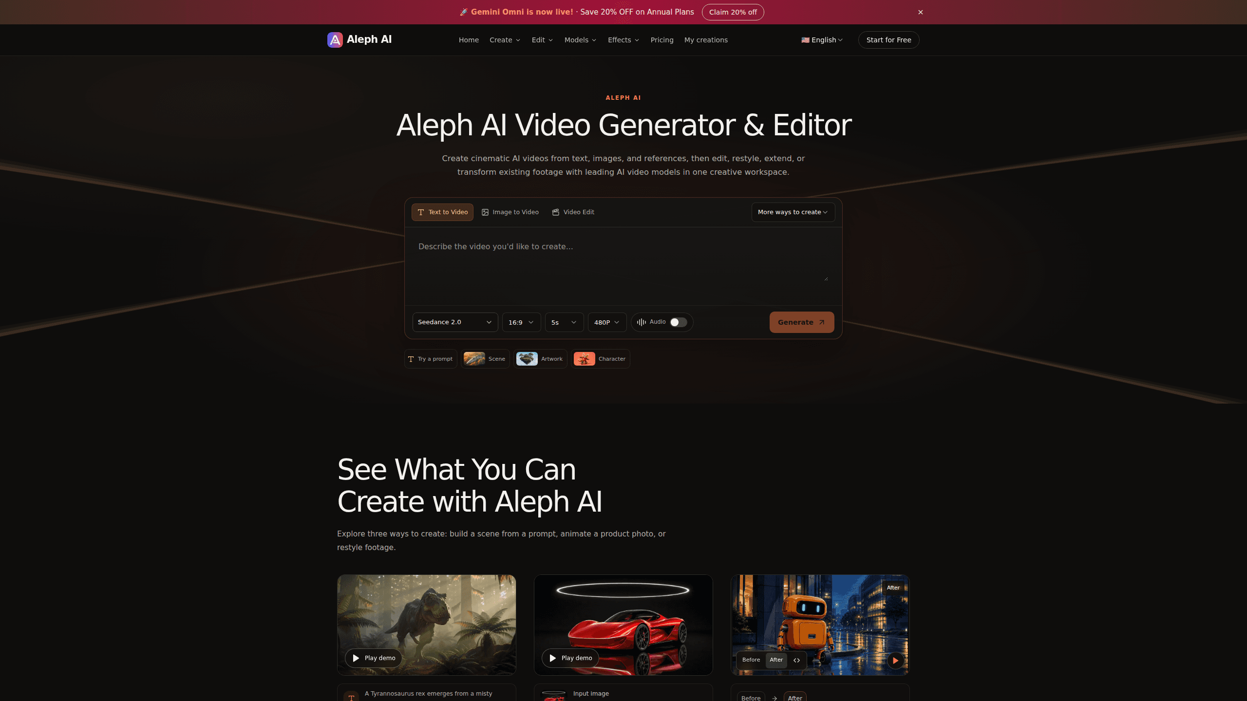 Interface preview of Runway Aleph AI