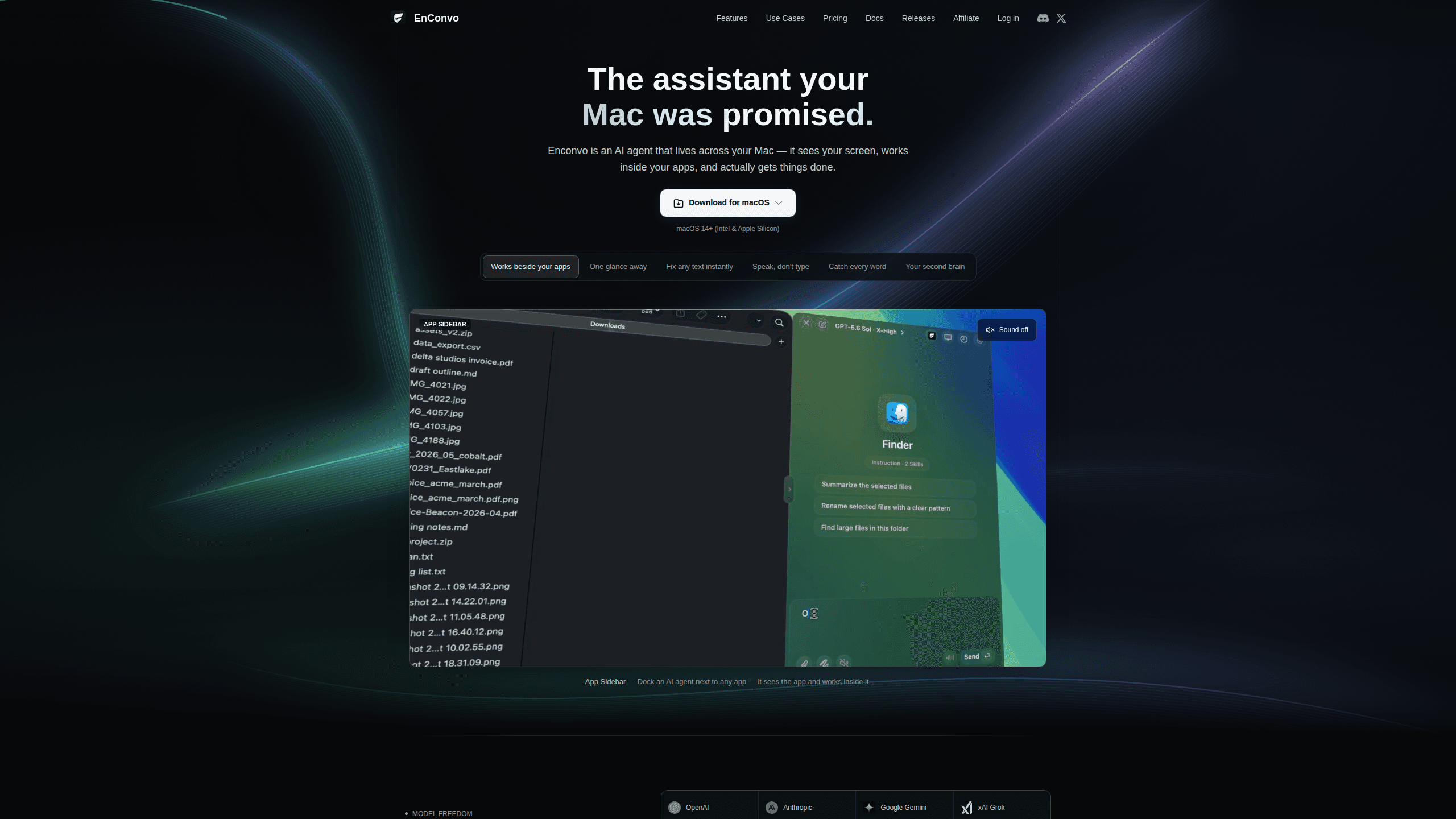 Interface preview of Enconvo