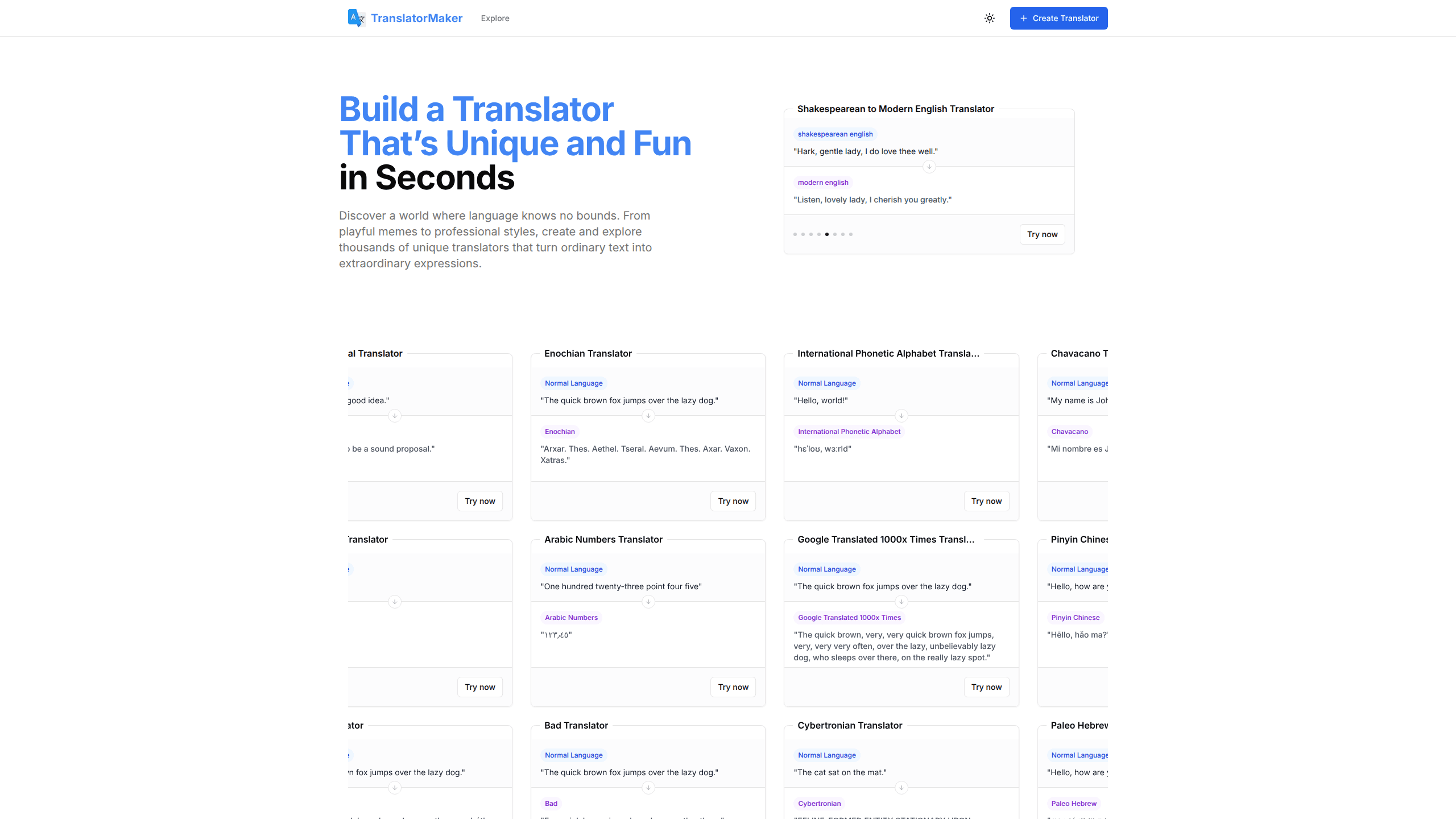 Translator Maker 的介面預覽