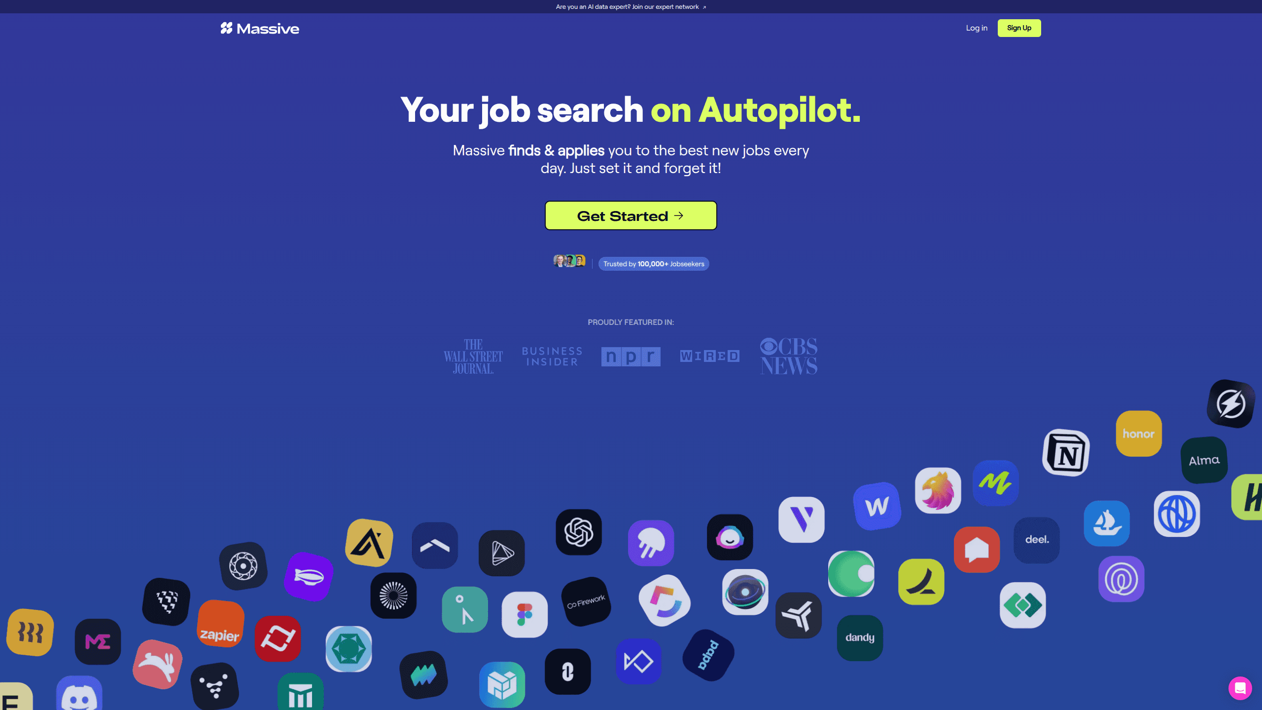 Interface preview of Massive