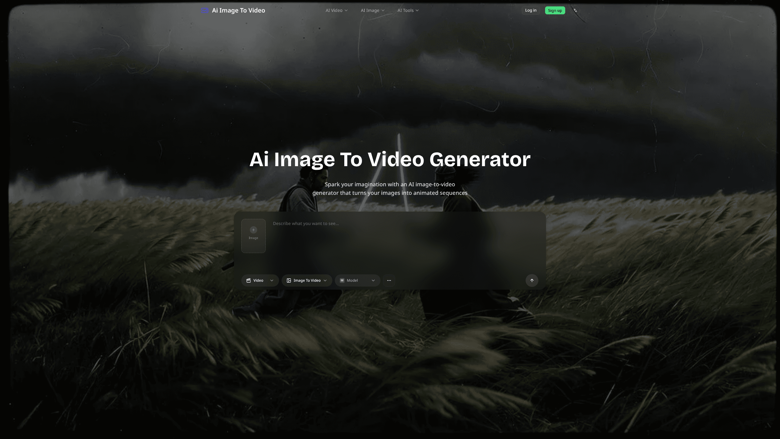 Interface preview of AI Image To Video Generator