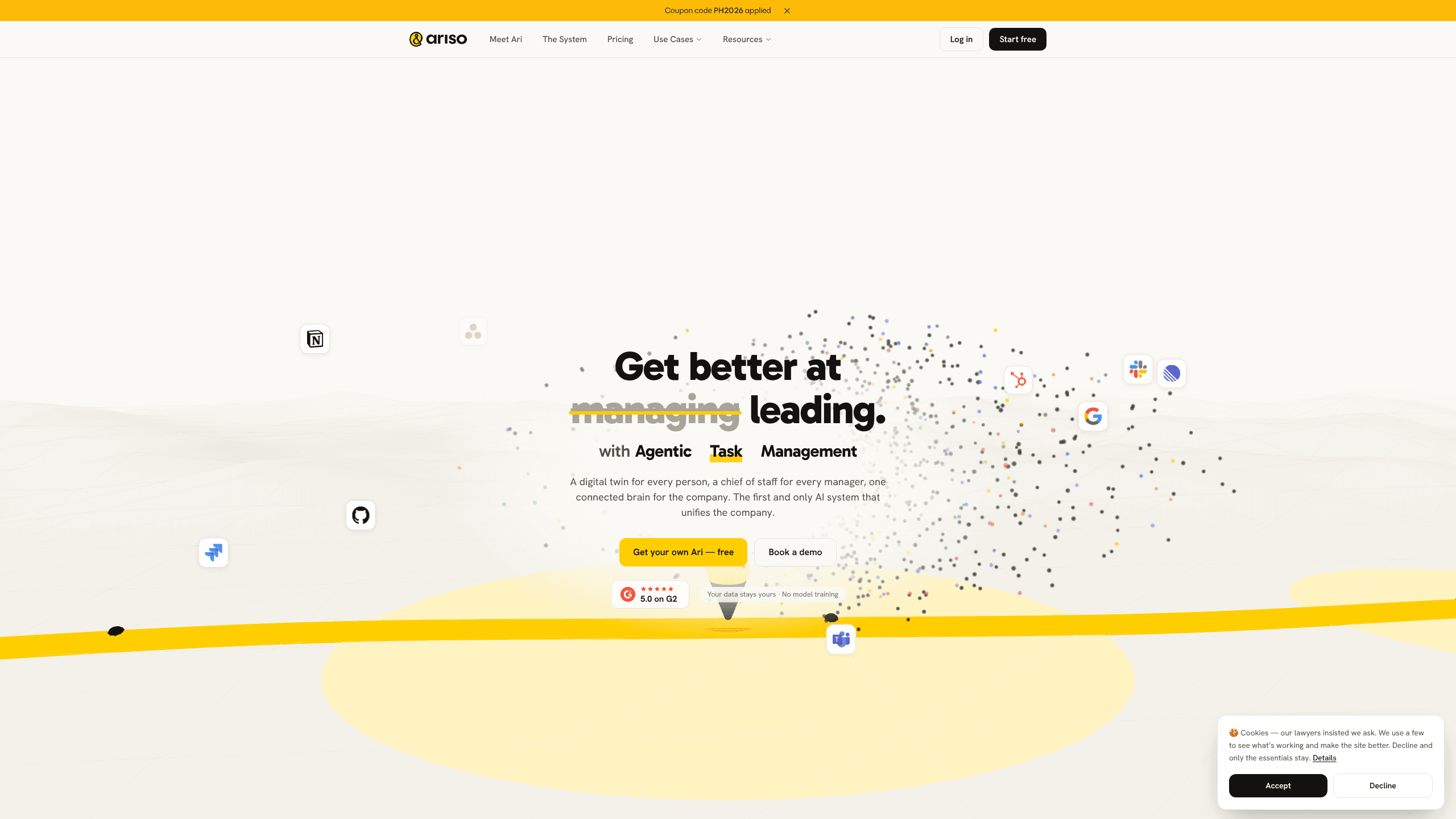 Interface preview of Ari by Ariso